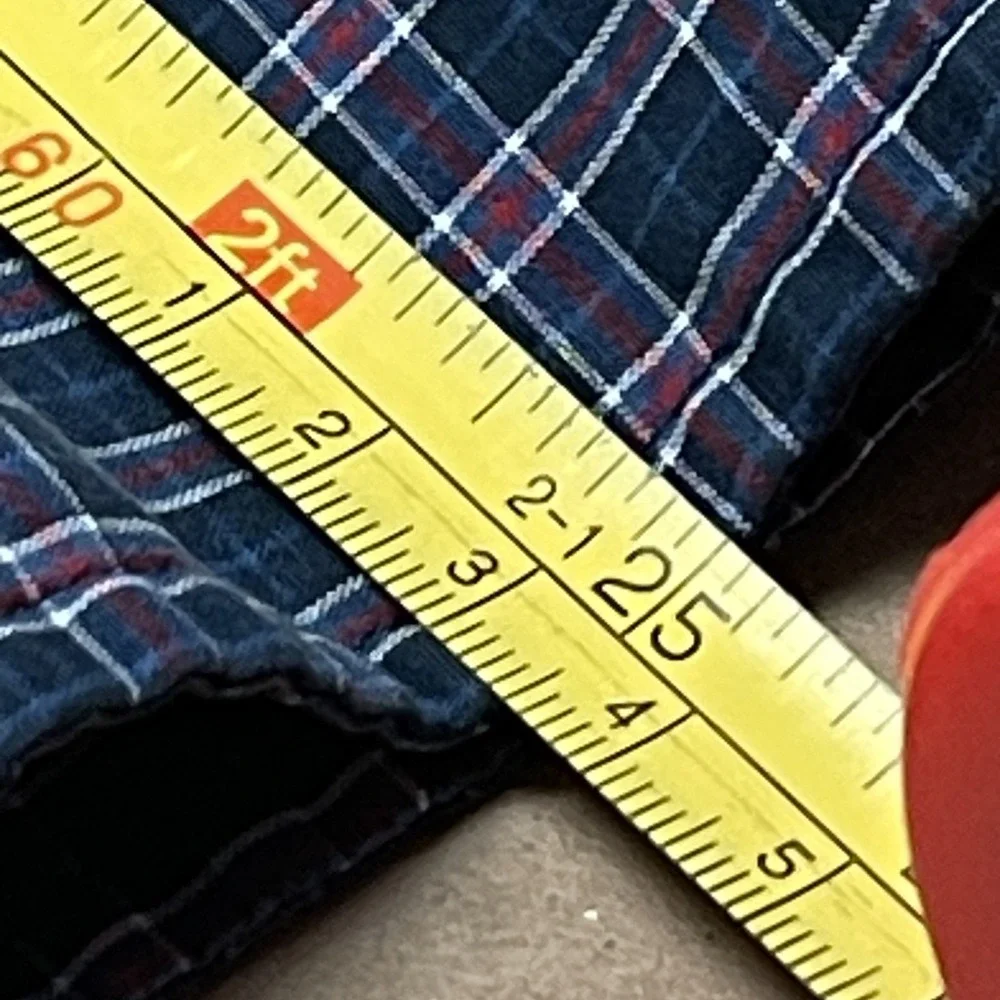 J.Crew‎ Men's Medium Windowpane Plaid Button Down Shirt Preppy Cotton Blue & Red